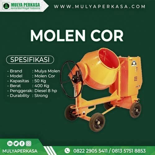 sewa concrete mixer / molen cor